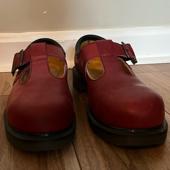 Vintage Dr. Martens T Strap Mary Jane Steel Toe Shoes Made in England - Picture 3 of 10